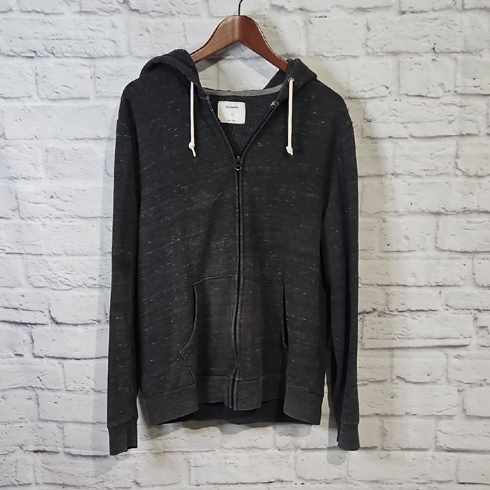 Old Navy Men's Charcoal Zip-Up Sweater